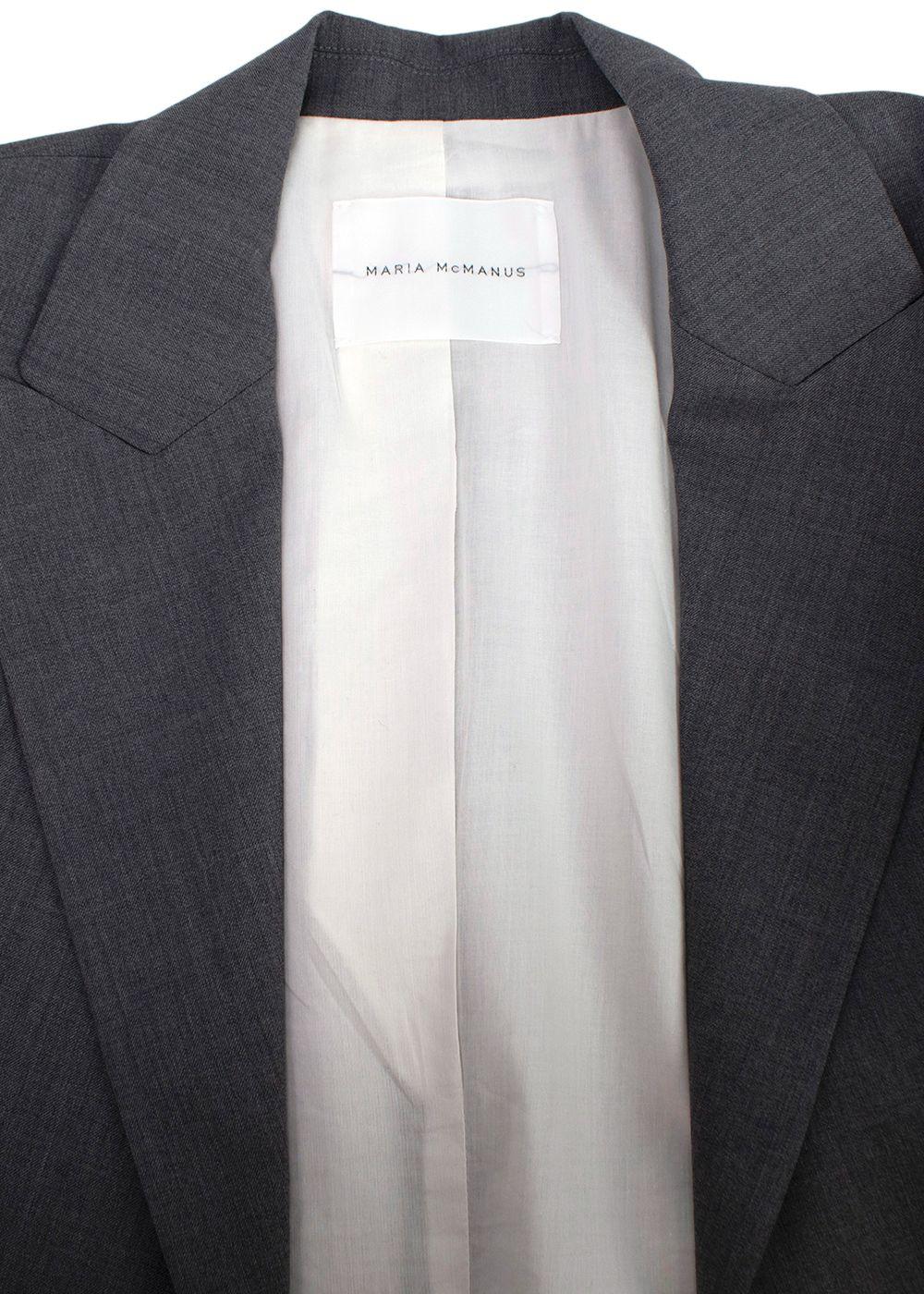 Maria McManus Grey Double Breasted Blazer