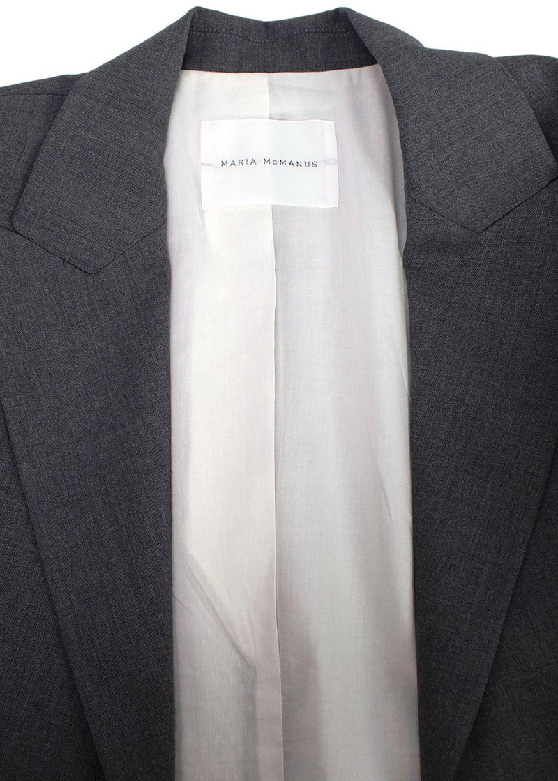 Maria McManus Grey Double Breasted Blazer