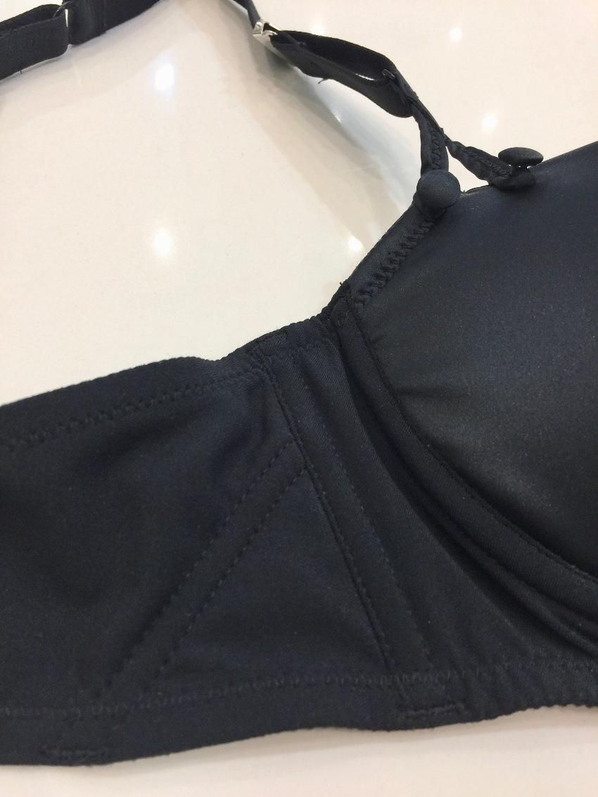 Chantal Thomass Black Satin Pad Bra & Thong Set