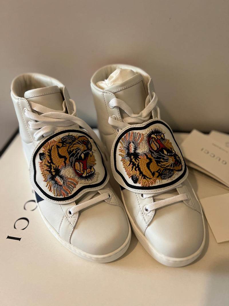 Gucci Tiger Patch Ace High Tops
