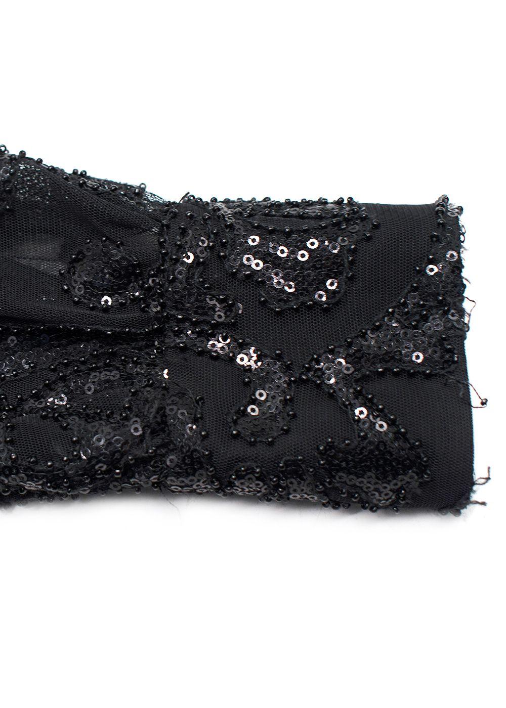 Alexis Embellished Black Maxi Dress
