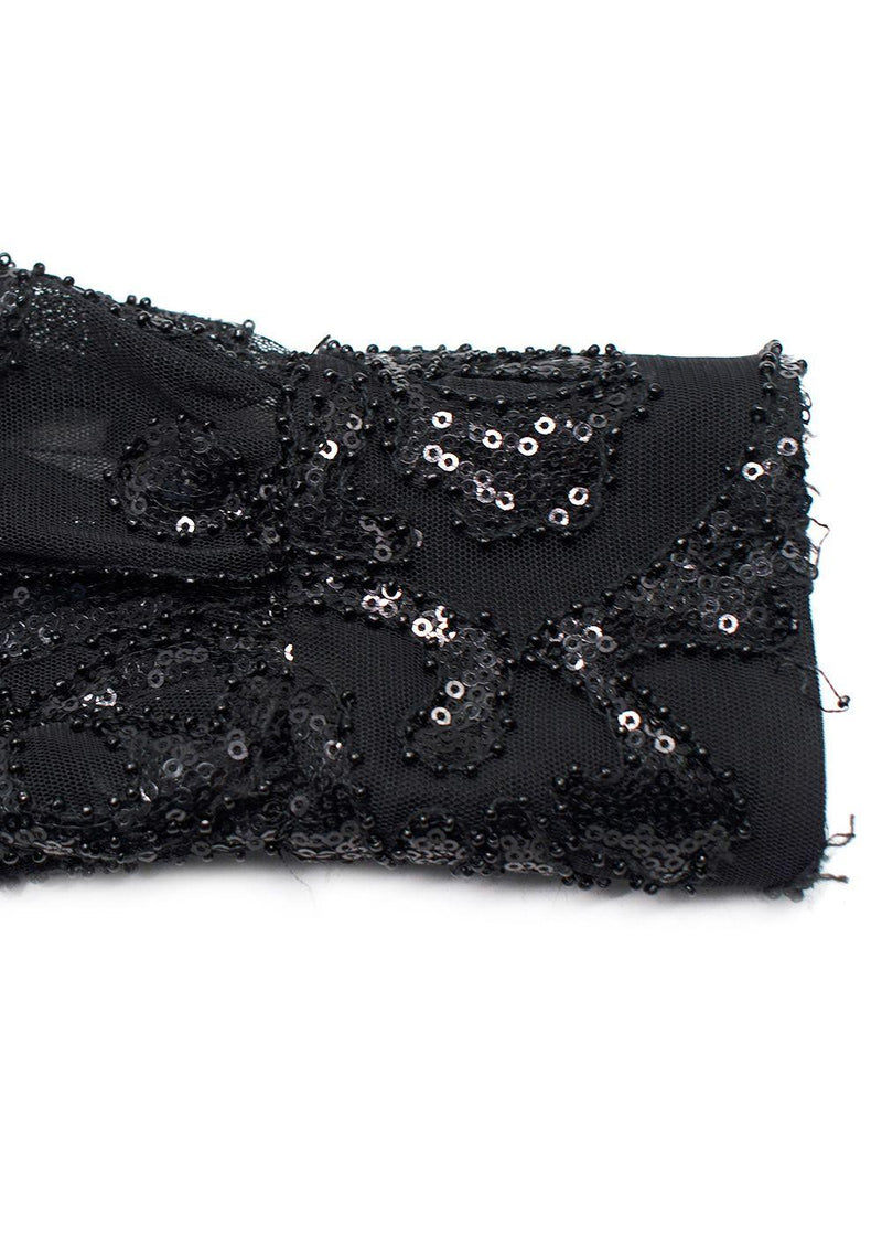 Alexis Embellished Black Maxi Dress