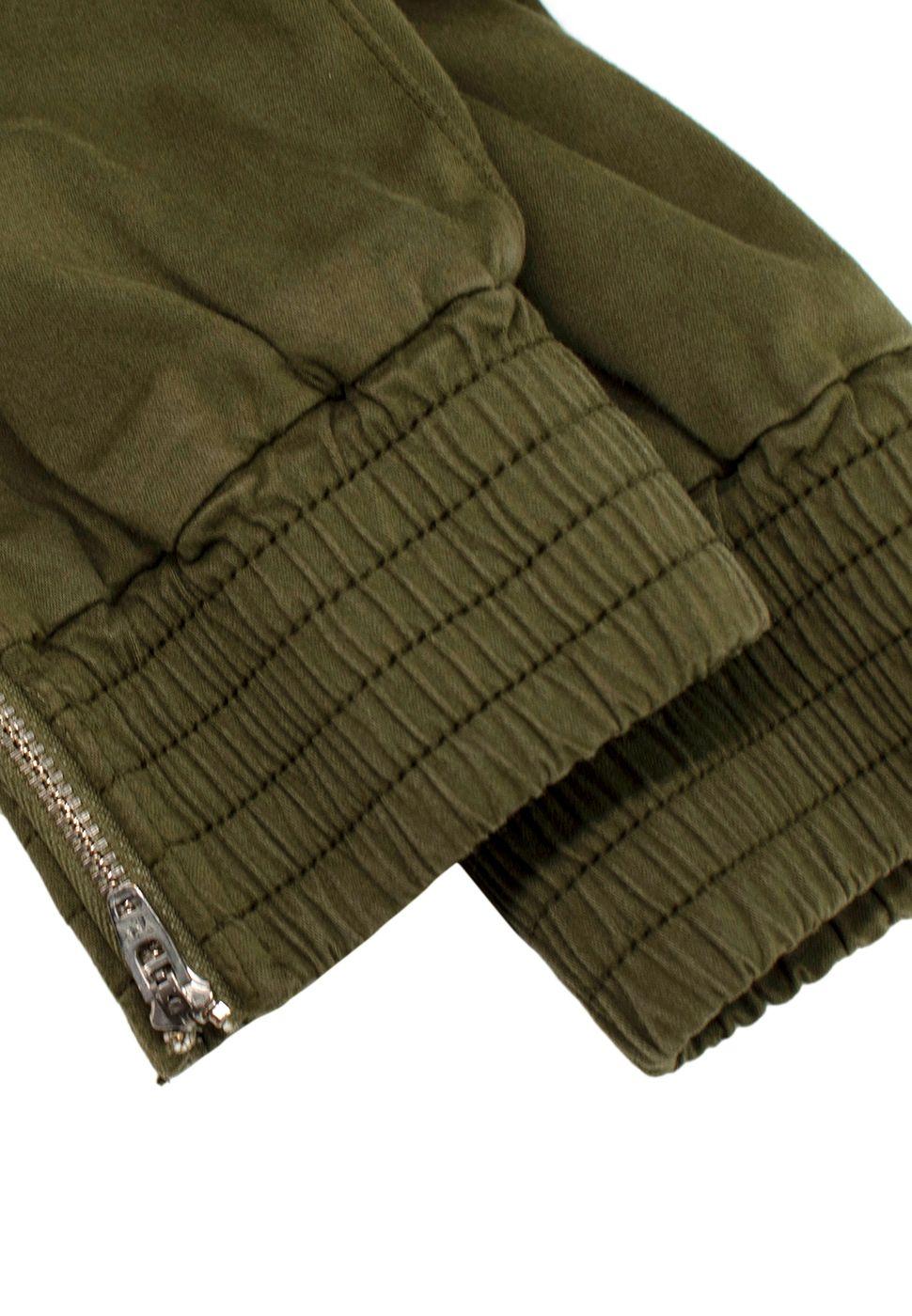 J Brand Khaki Arkin  Ankle Zip Trousers