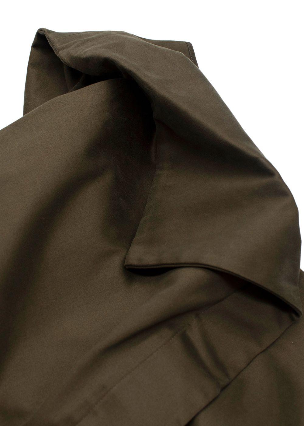 The Attico Khaki Asymmetric Mini Skirt