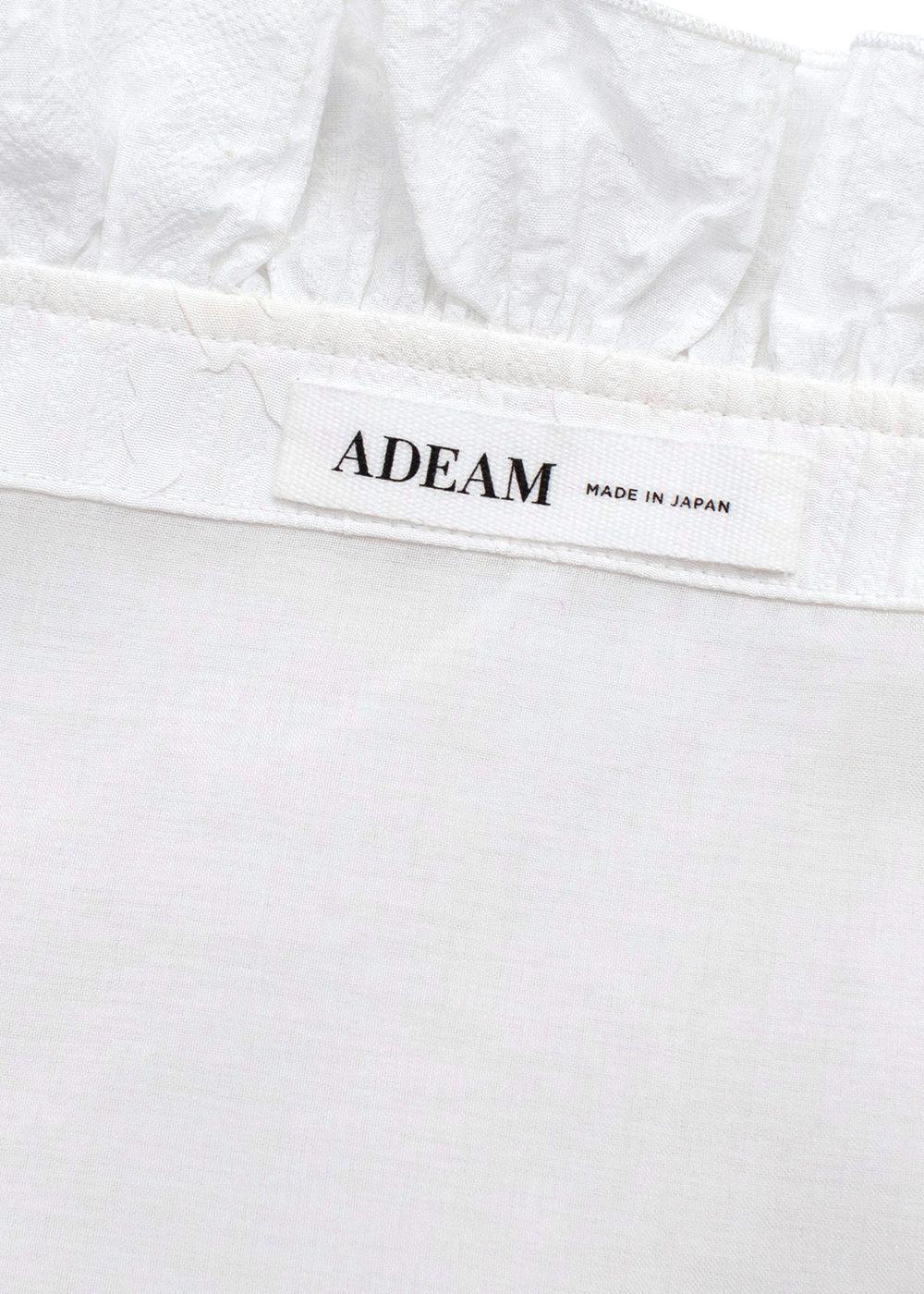 Adeam White Textured Geometric Maxi Dress
