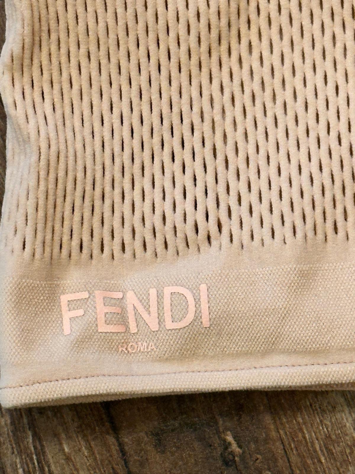 Fendi Long Sleeve Jersey Mesh Bodysuit and Bra Set