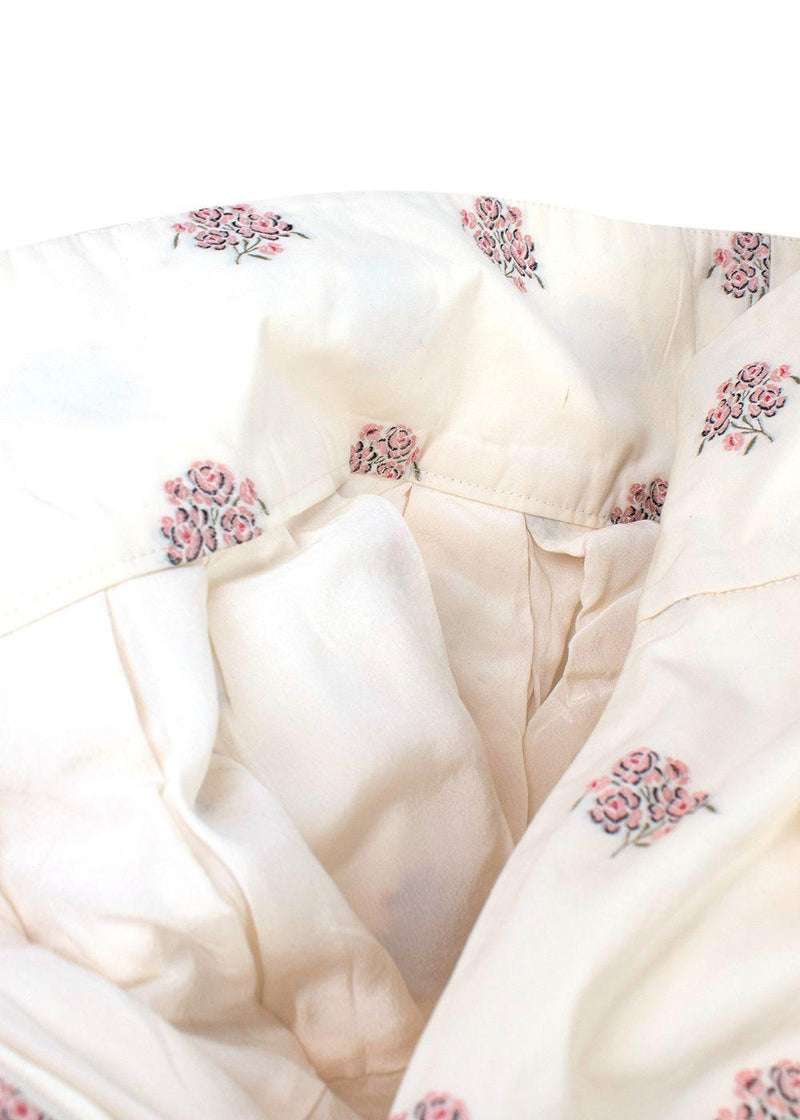 Dior Floral Print High Waist Tulip Skirt