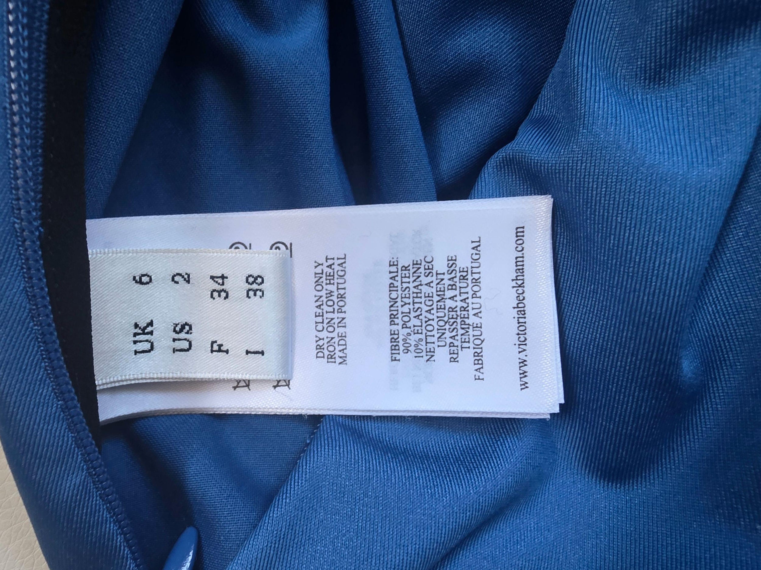 Victoria Beckham Blue Jersey Gown