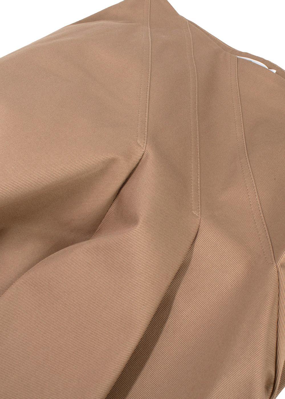 Dior beige cotton twill asymmetric skirt