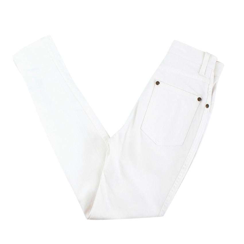 Rodarte White High Waisted Skinny Fit Jeans