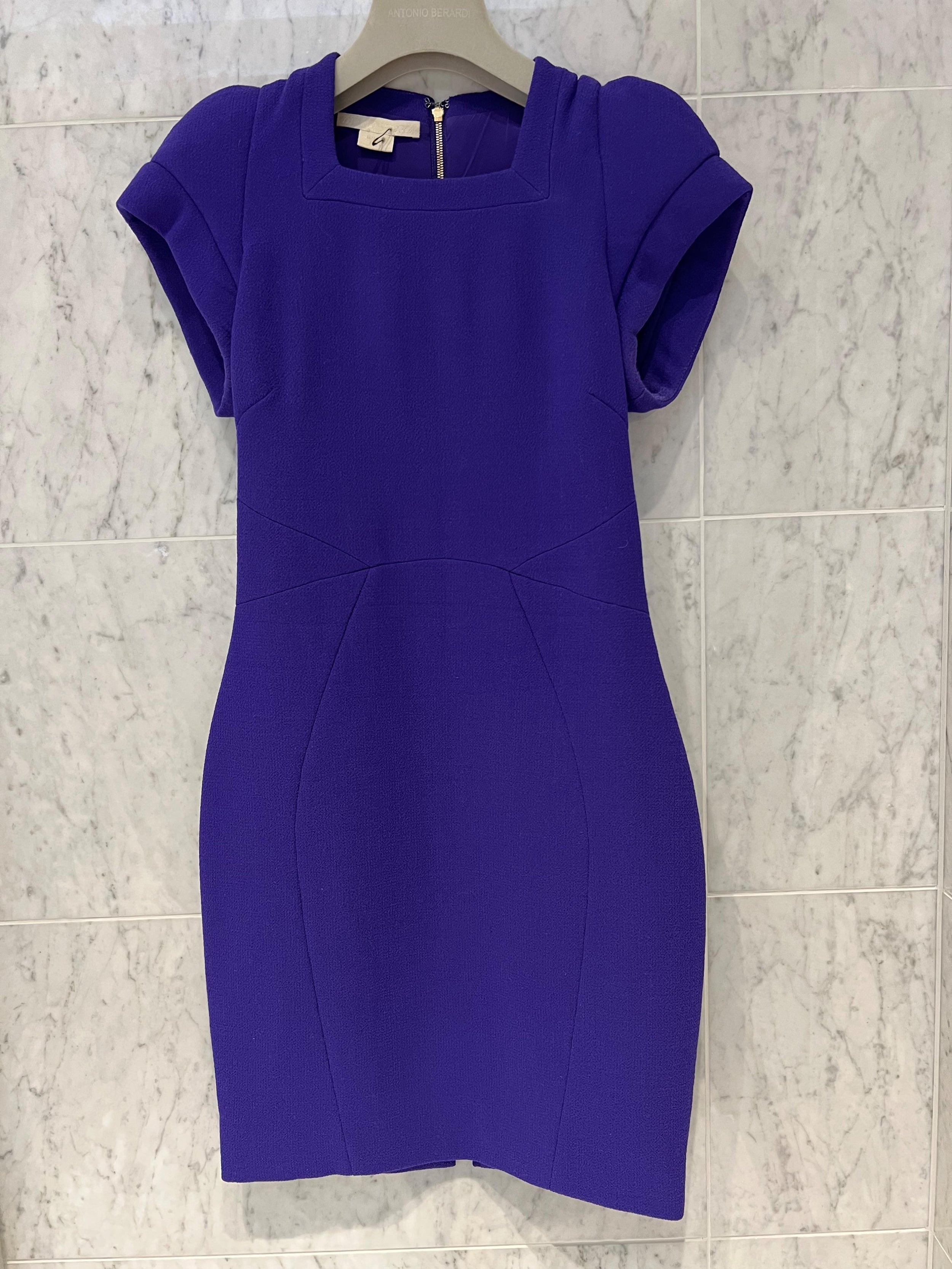 Purple Wool Mini Dress