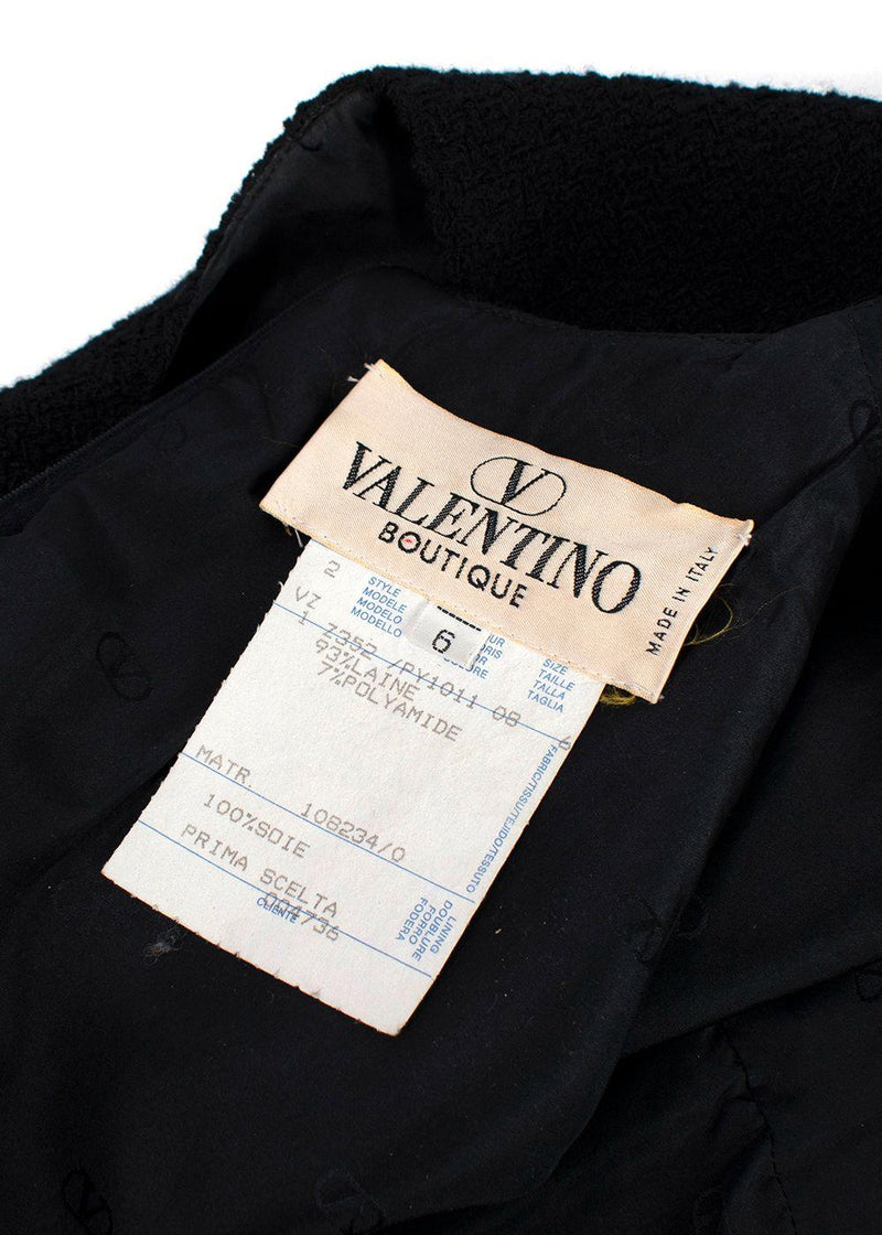 Valentino Black Boucle Midi Dress