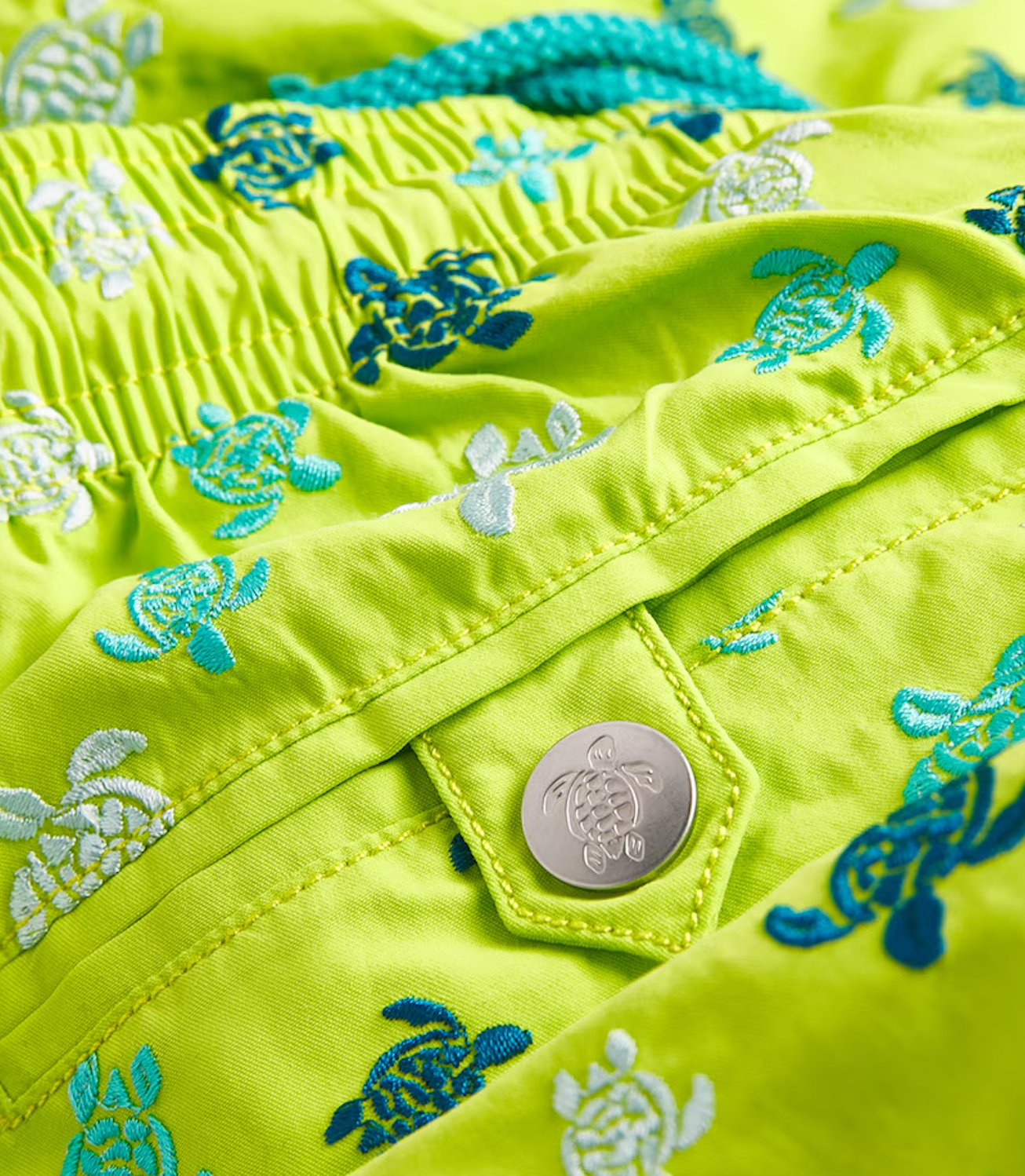 Vilebrequin Turtle Embroidered Mistral Swim Shorts