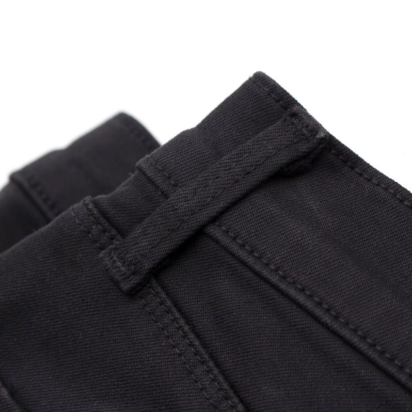 J Brand Alana Black Distressed Fray Hem Skinny Jeans
