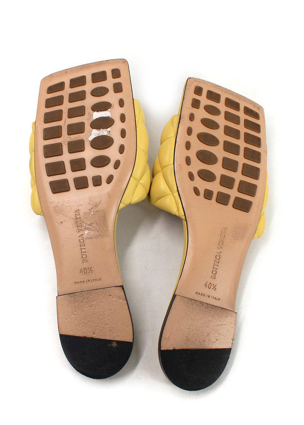 Bottega Veneta Yellow Padded Flat Sandal