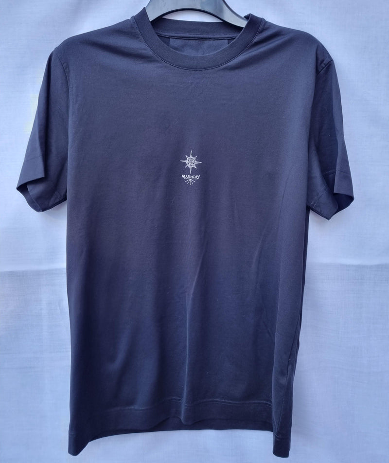 Black cotton jersey tiny logo T-shirt