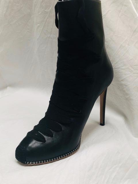 Altuzarra Black Lace-up Leather Ankle Boots