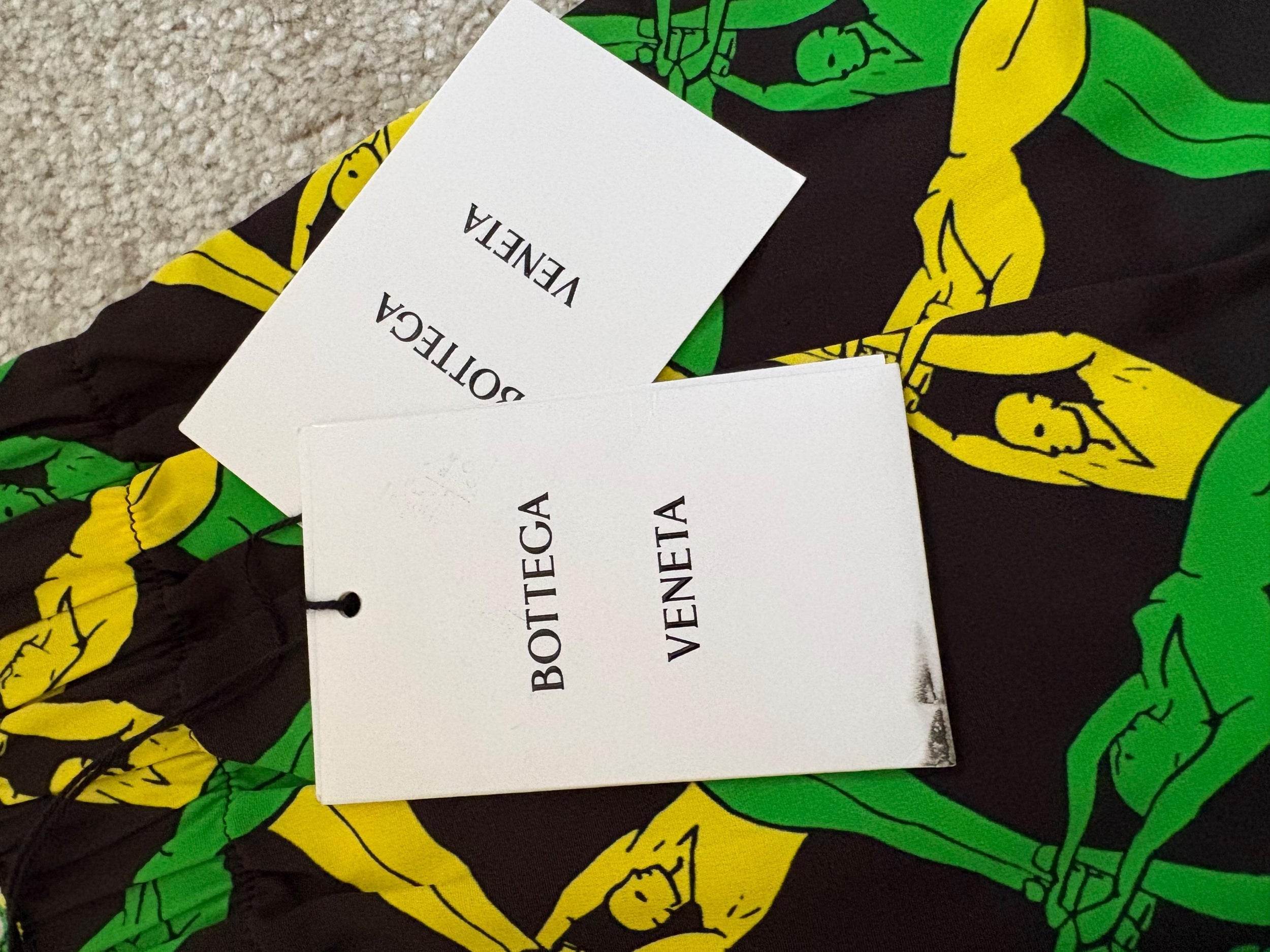 Bottega Veneta Printed High Waist Shorts