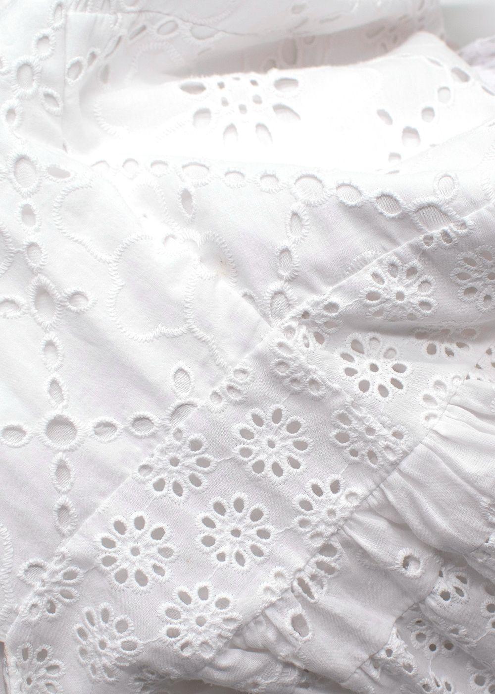 Maje White Rayanette A Line Eyelet Dress