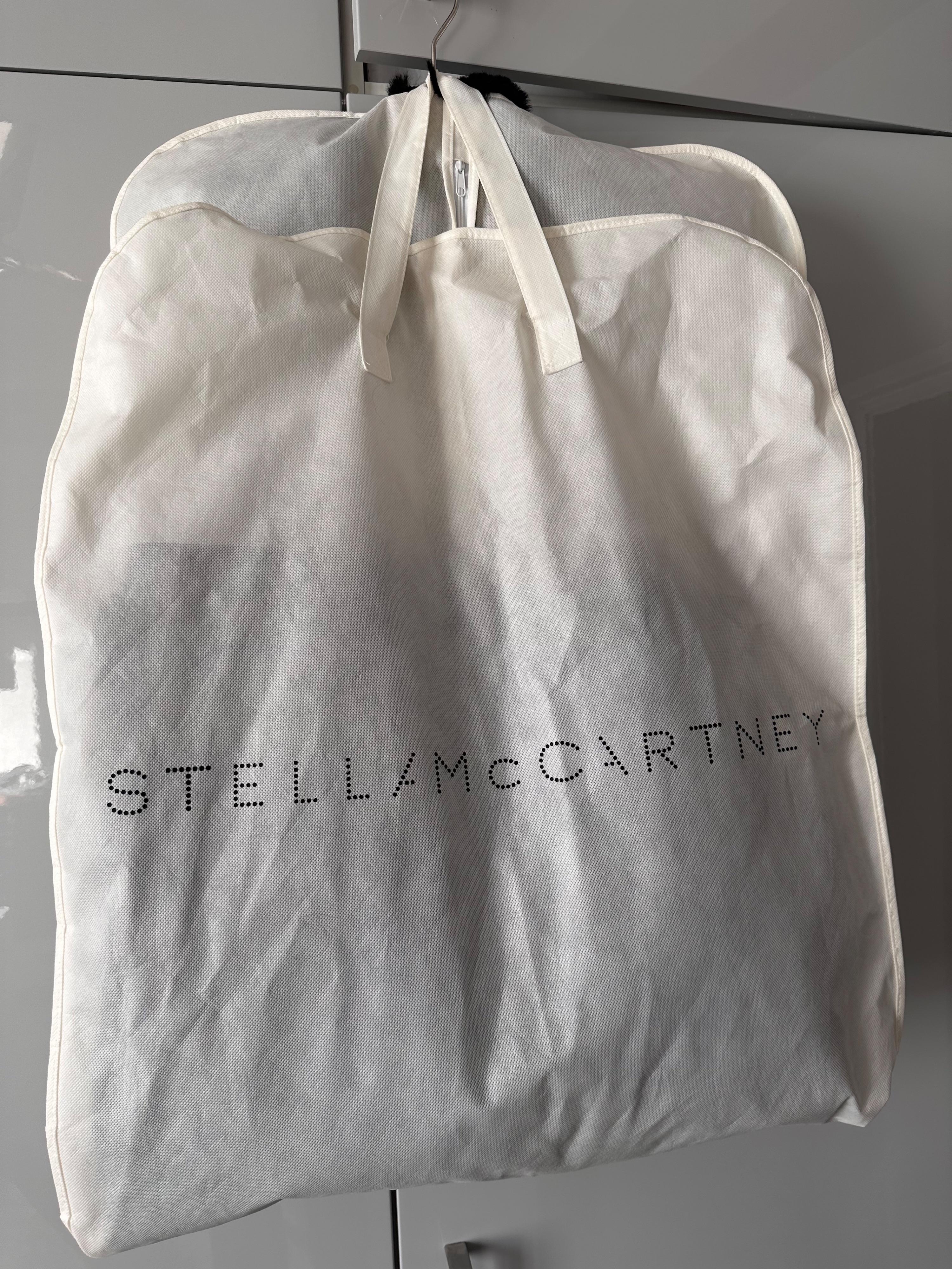 Stella McCartney Faux fur and Vegan Leather Longline Coat