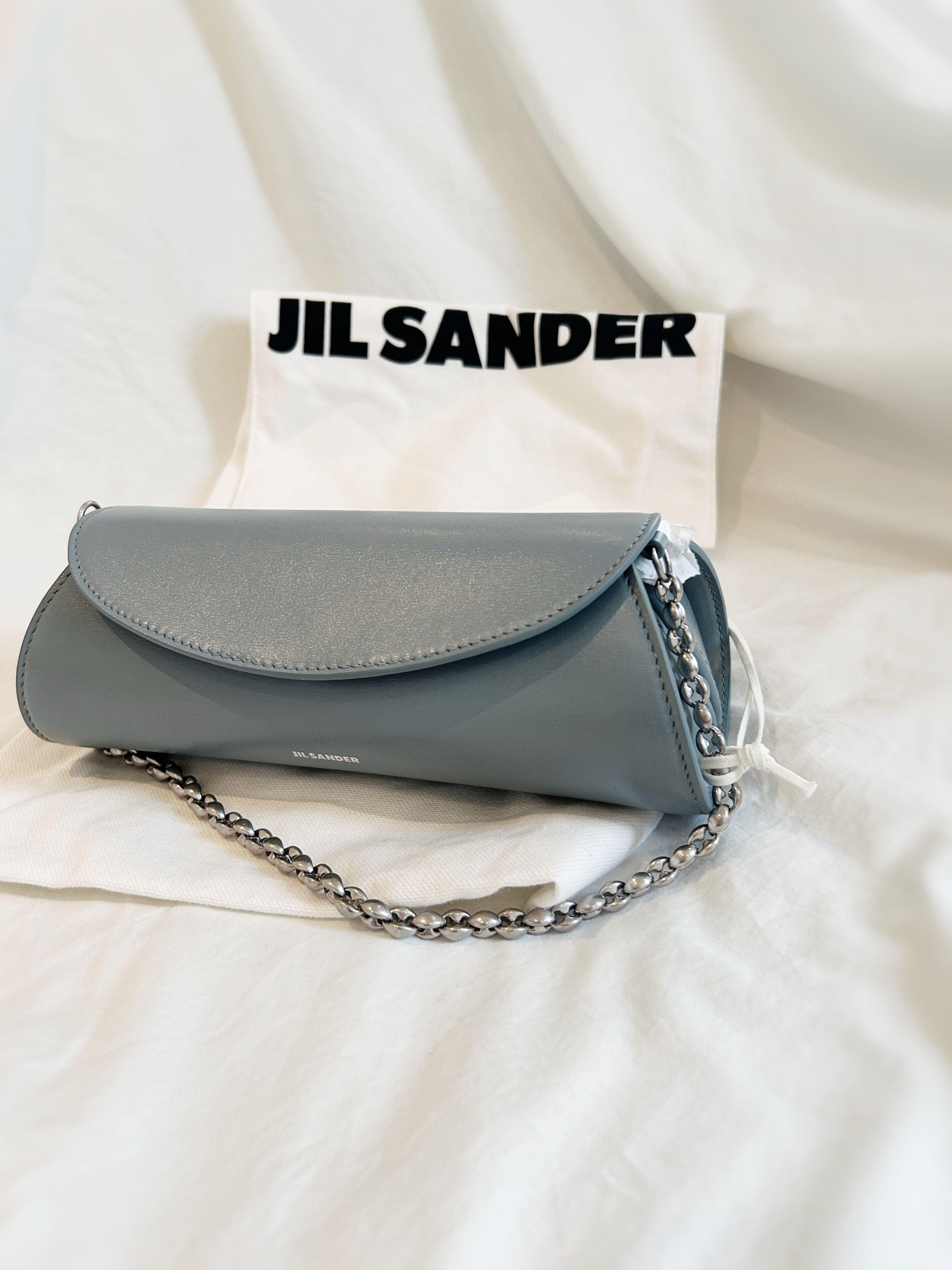 Jil Sander Blue Mini Cannolo Shoulder Bag