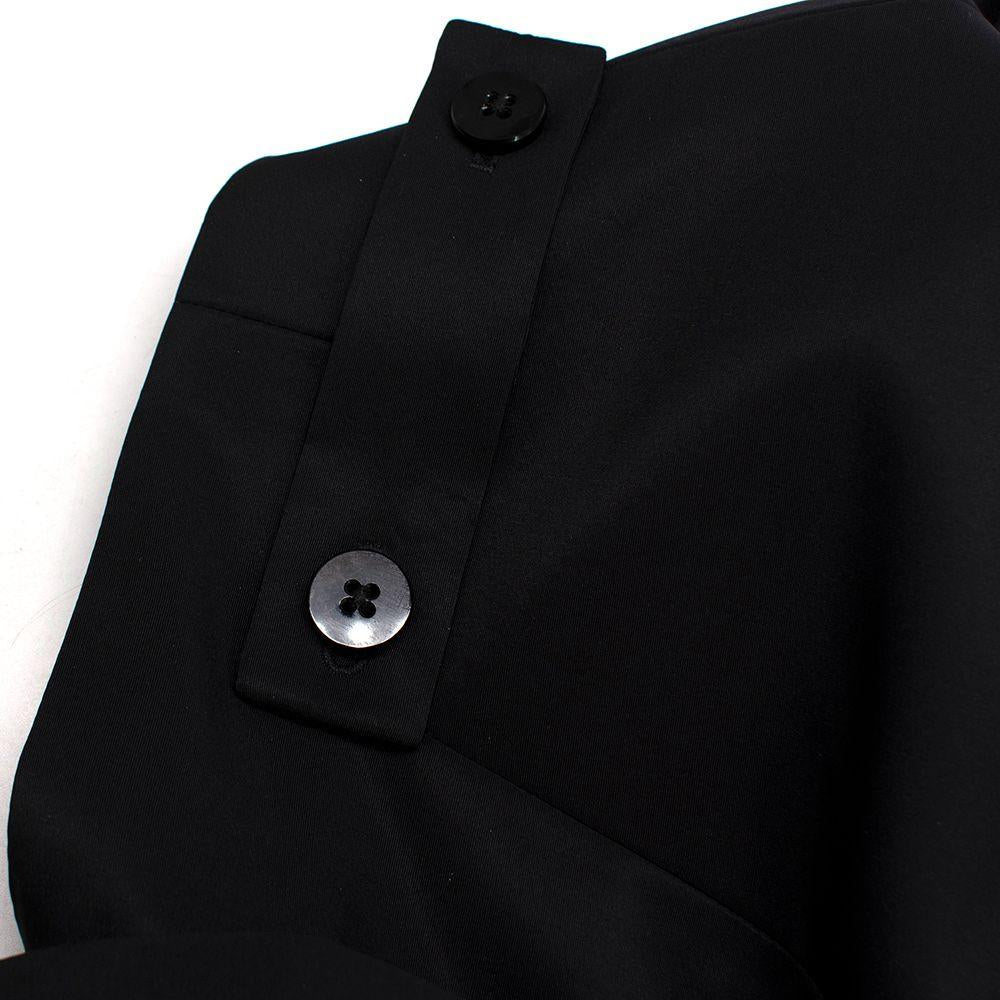 Carolina Herrera Black Cropped Blazer and Maxi Skirt Silk Suit