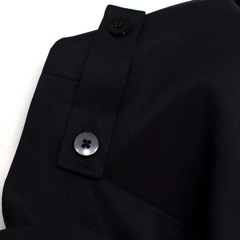 Carolina Herrera Black Cropped Blazer and Maxi Skirt Silk Suit