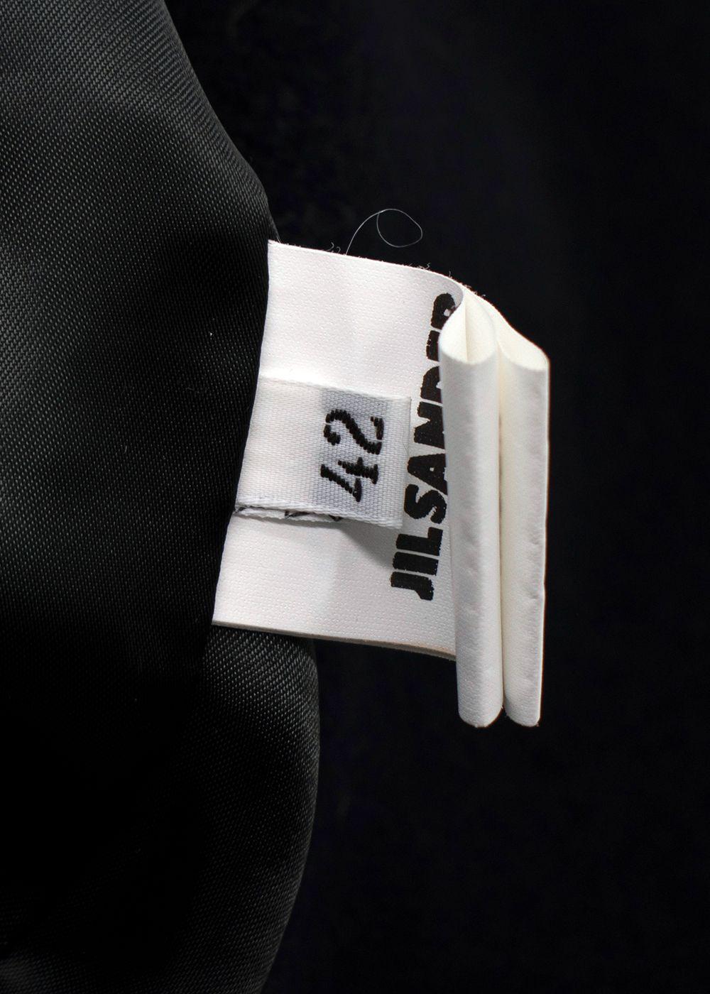 Jil Sander Black Soft Angora Wool Blend Coat/Jacket