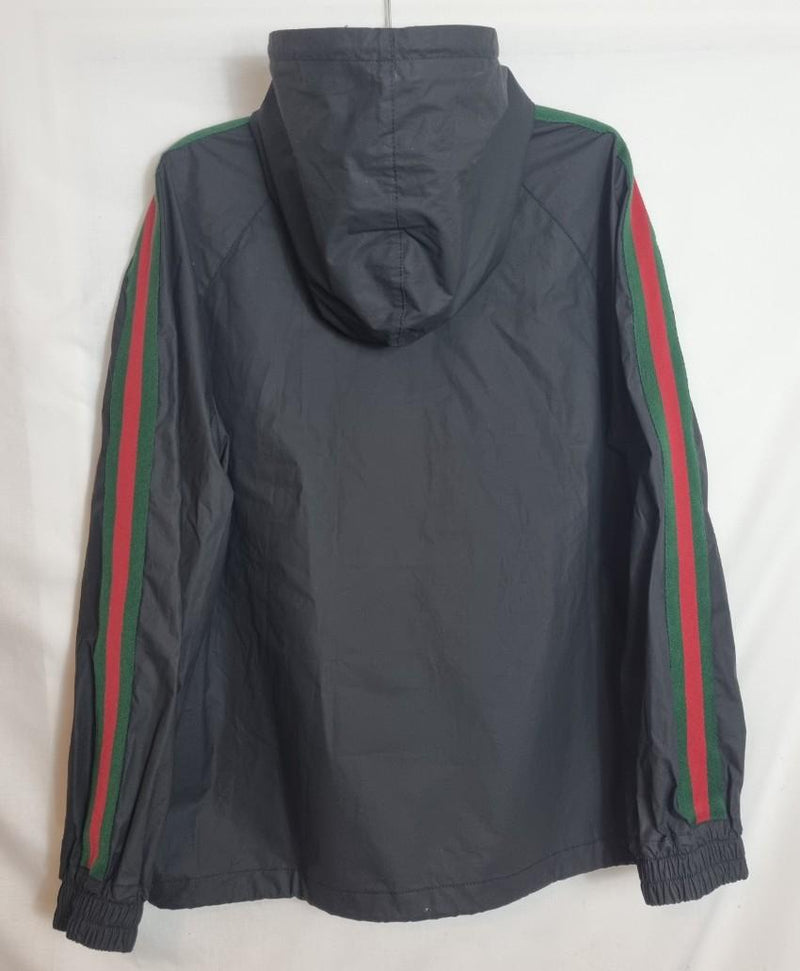 Gucci Black half-zip coated cotton jacket