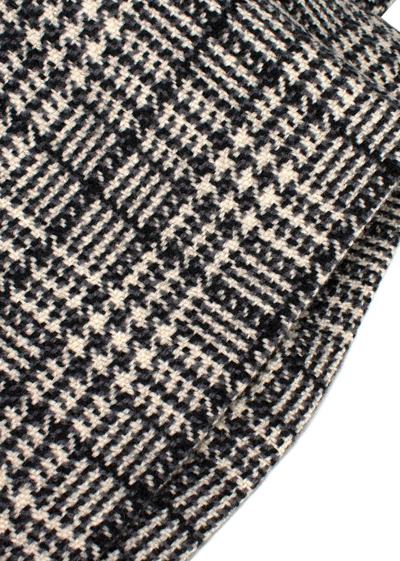 Dolce & Gabbana Grey Plaid Woollen Mini Dress