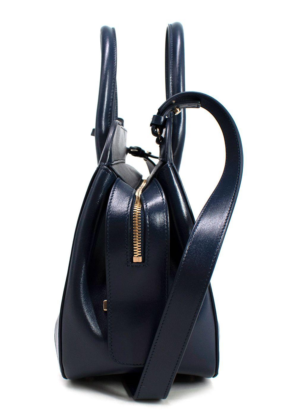 Giorgio Armani Blue Palmellato Leather Large La Prima tote bag