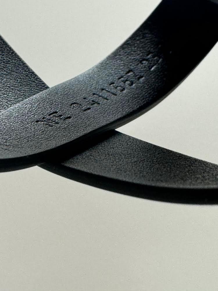 Hermes Black Leather Ines Sandals