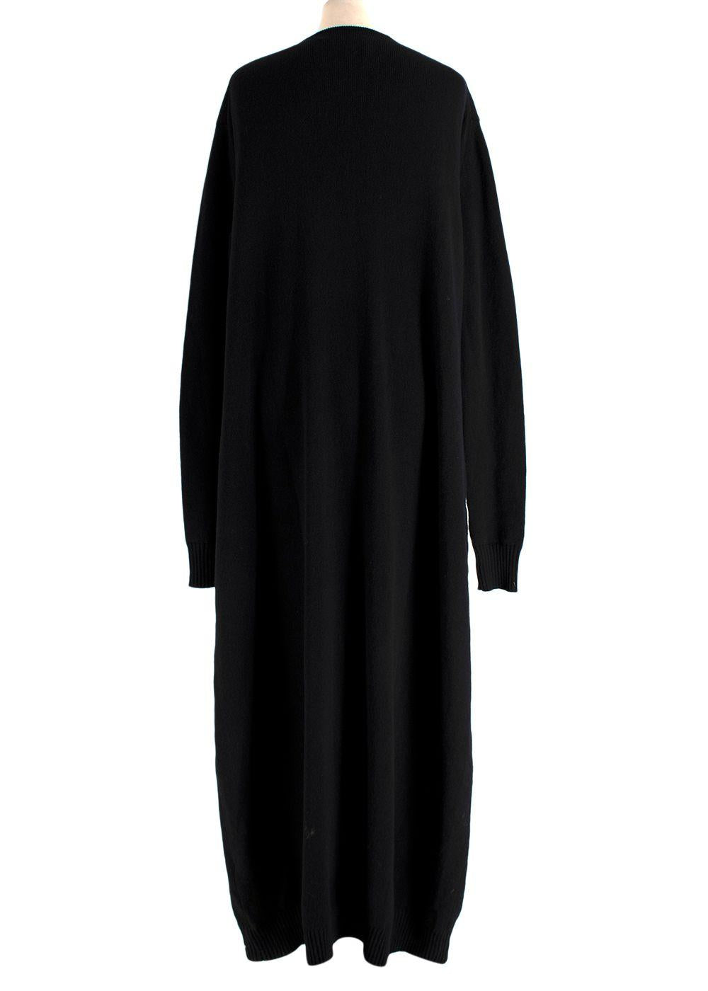 Jil Sander Black V Neck Jumper Dress
