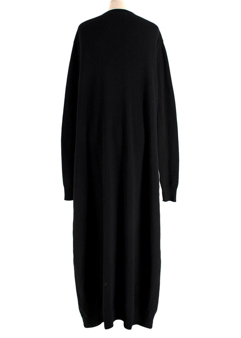Jil Sander Black V Neck Jumper Dress