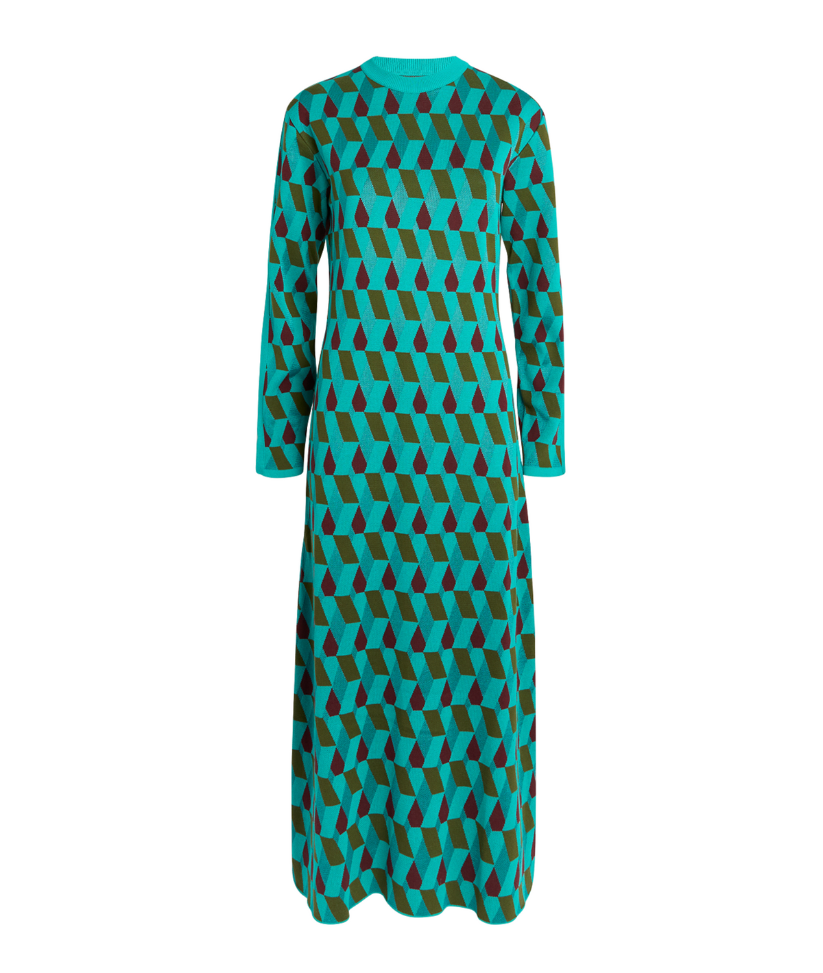 DoubleJ Diamond Pattern Midi Dress