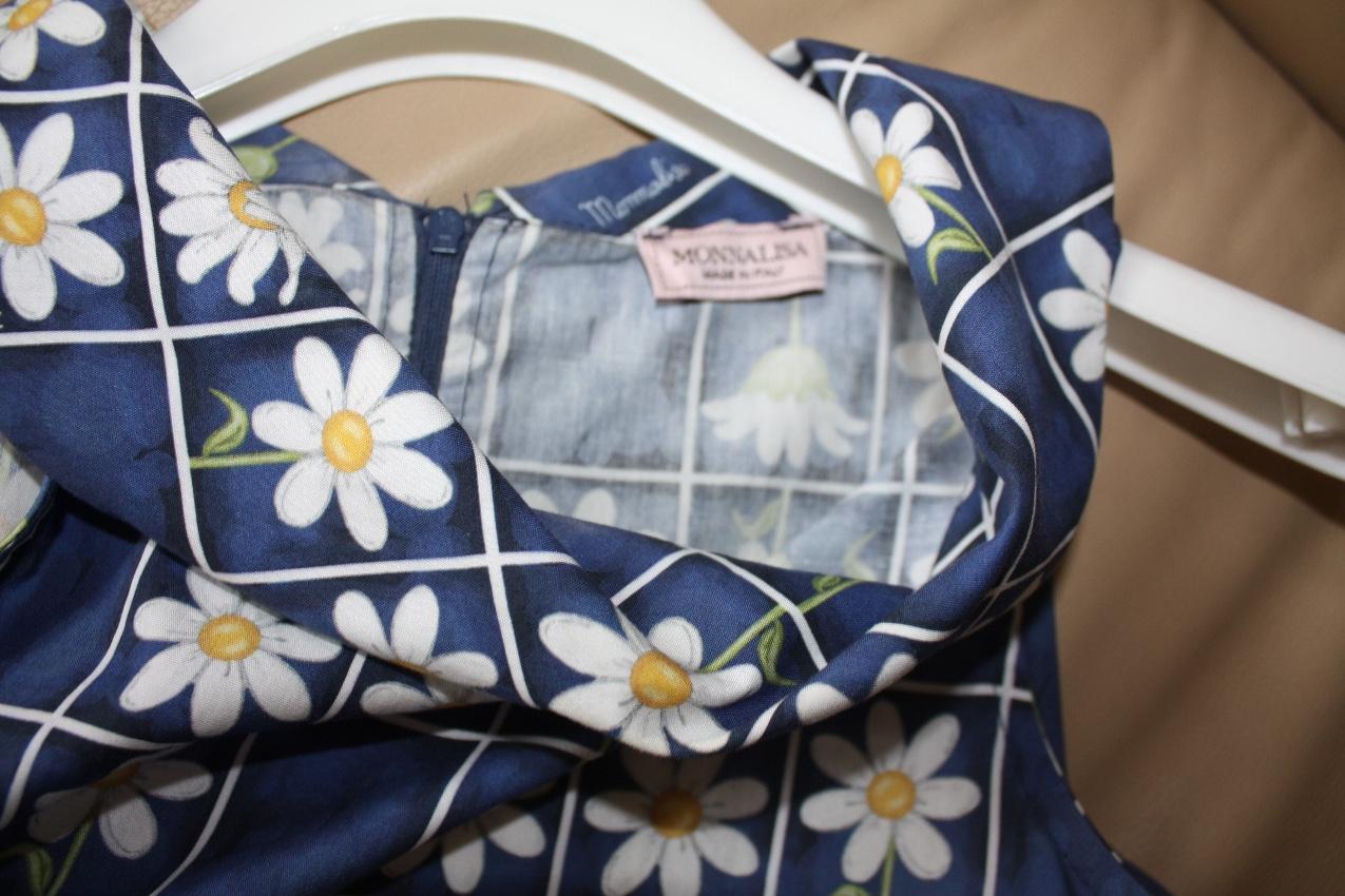 Monnalisa Blue Daisy Dress