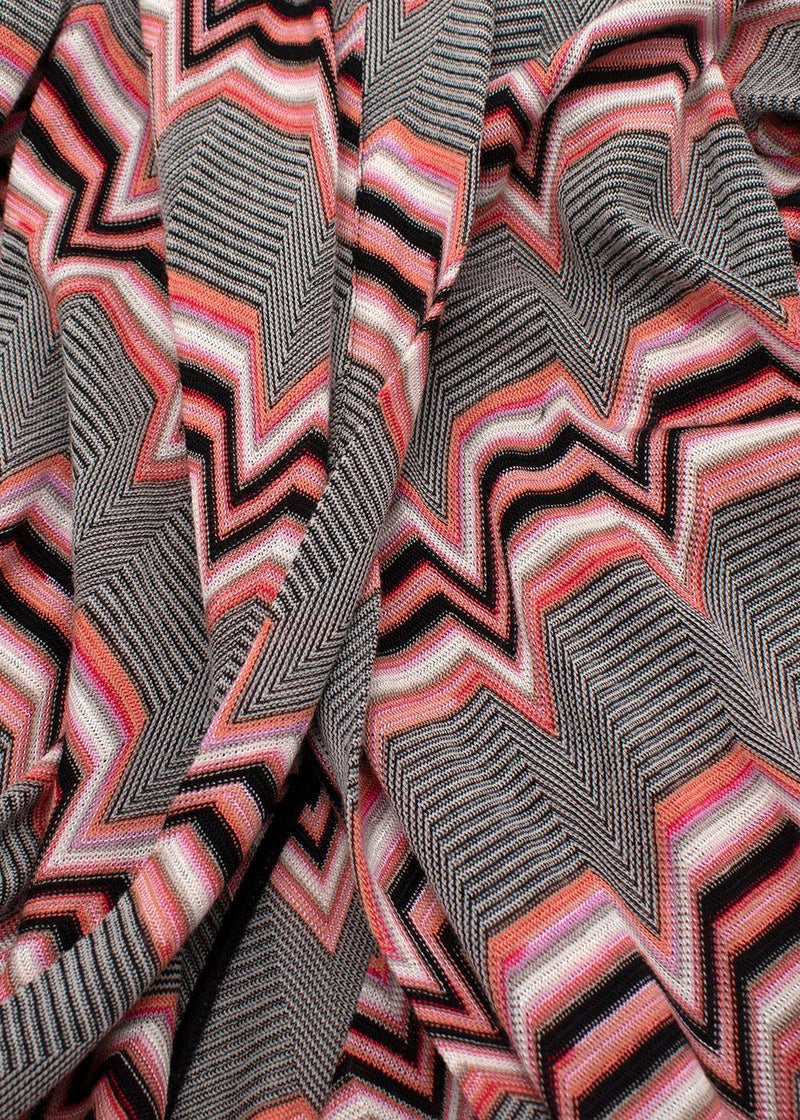 Missoni Multi Coloured Longline Wool Blend Cardigan