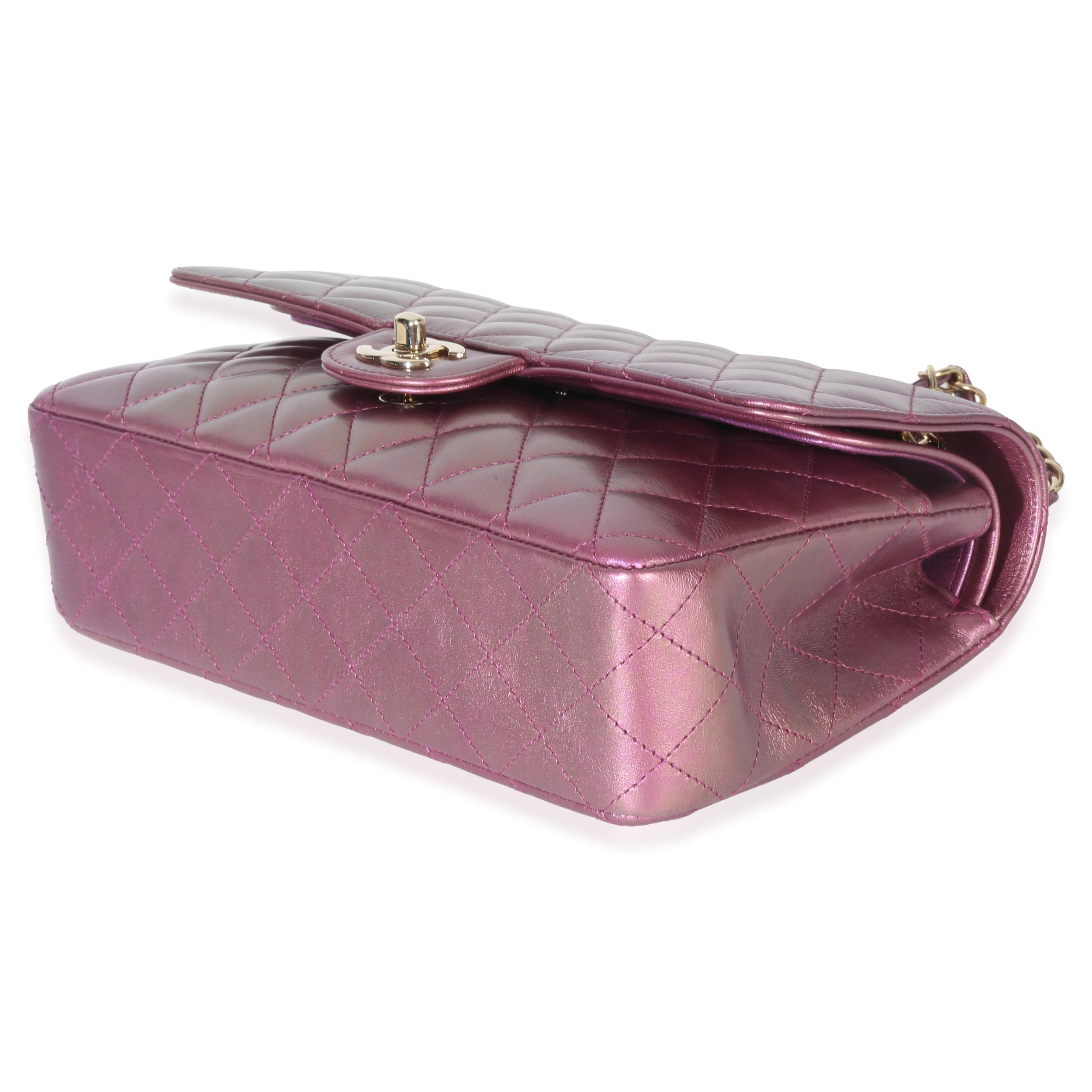 Chanel Iridescent Quilted Lambskin Medium Classic Double Flap Bag