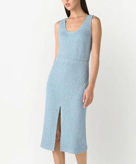 St. John Tweed Scoop Neck Dress