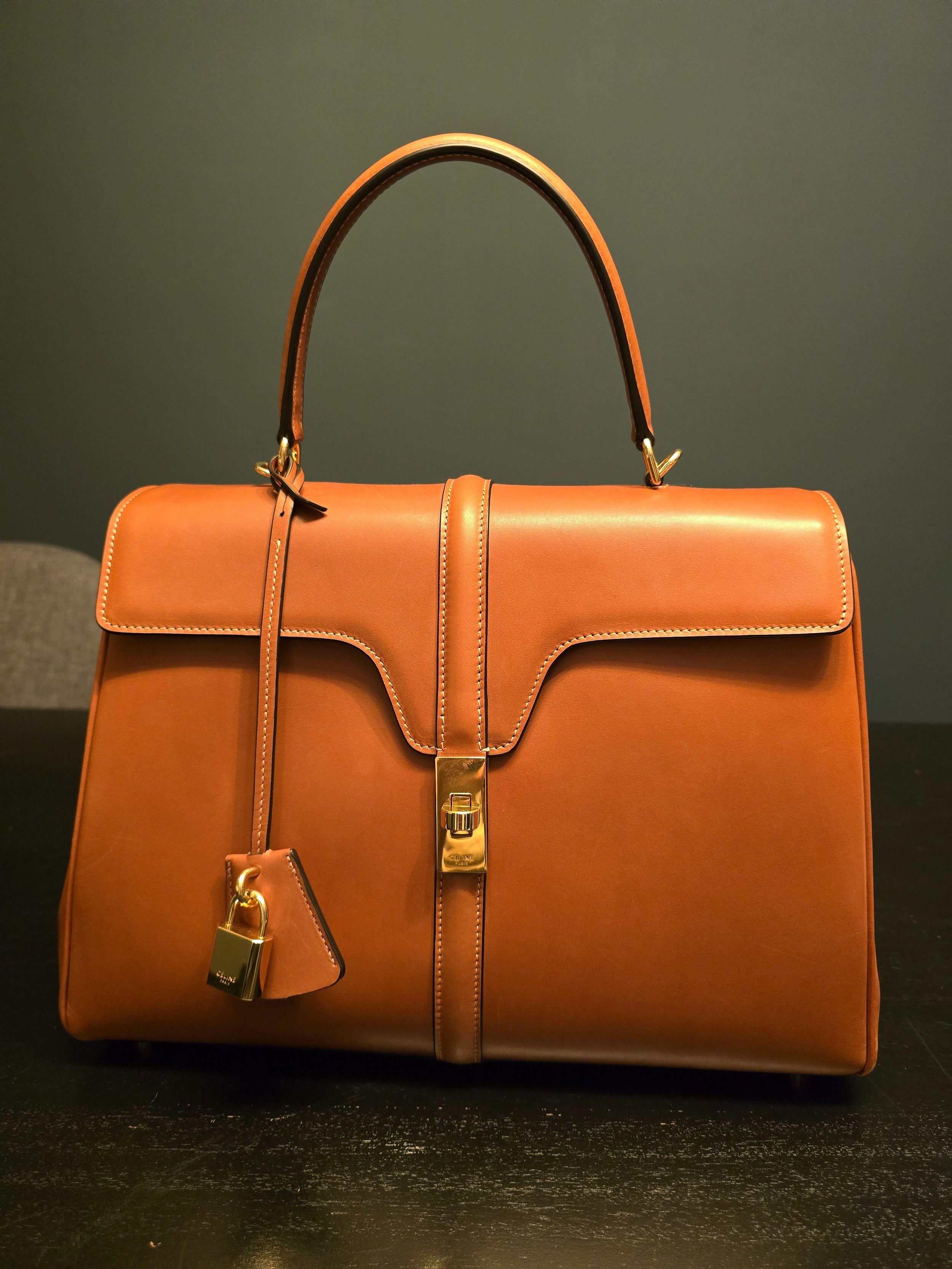 Celine Tan Classic 16 Top Handle Bag