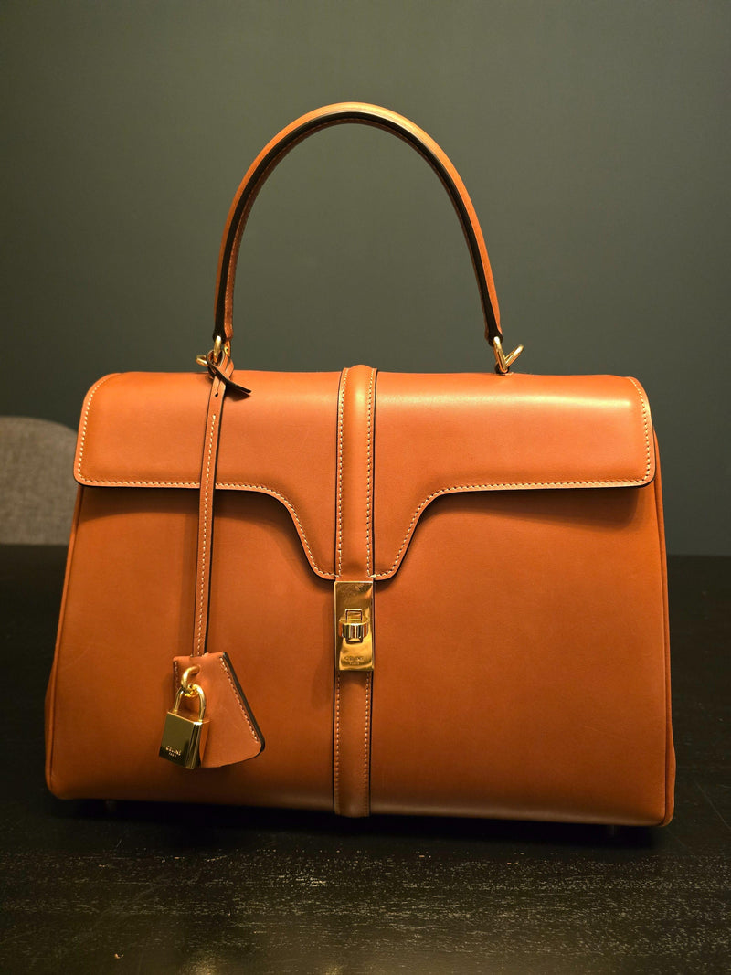 Celine Tan Classic 16 Top Handle Bag