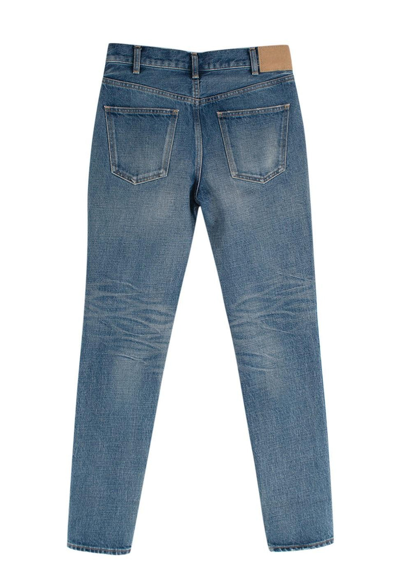 Mid-wash SL-003 skinny leg jeans