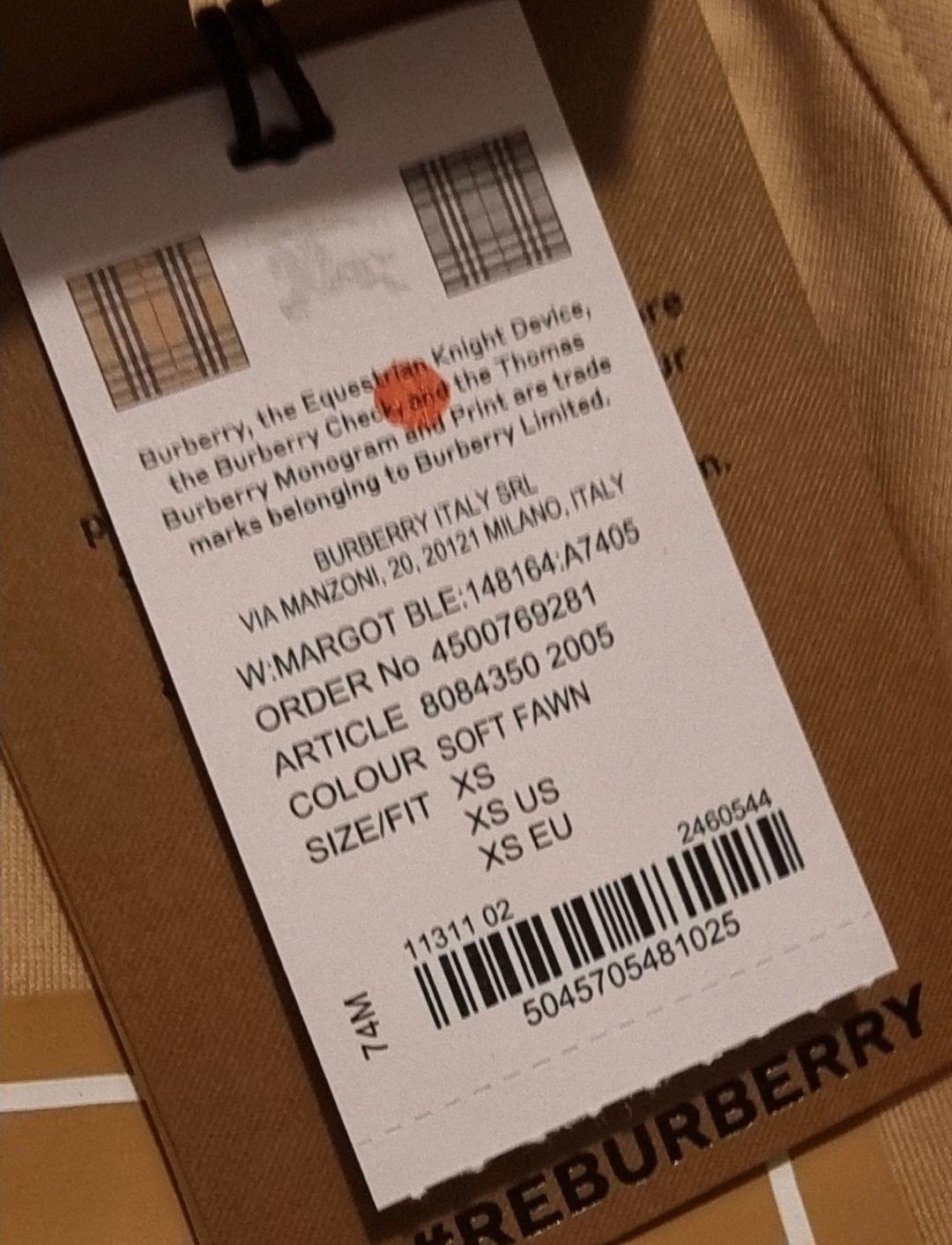 Burberry Beige Cotton T-Shirt