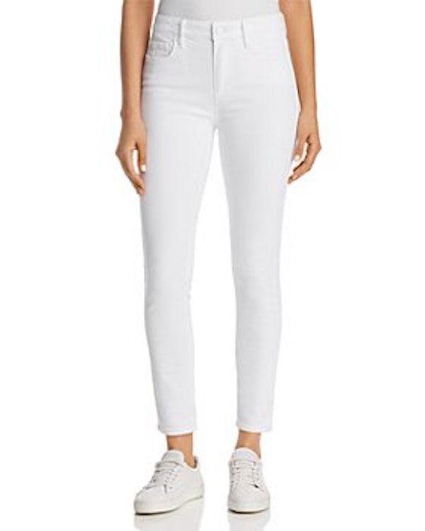 White stretch denim skinny jeans