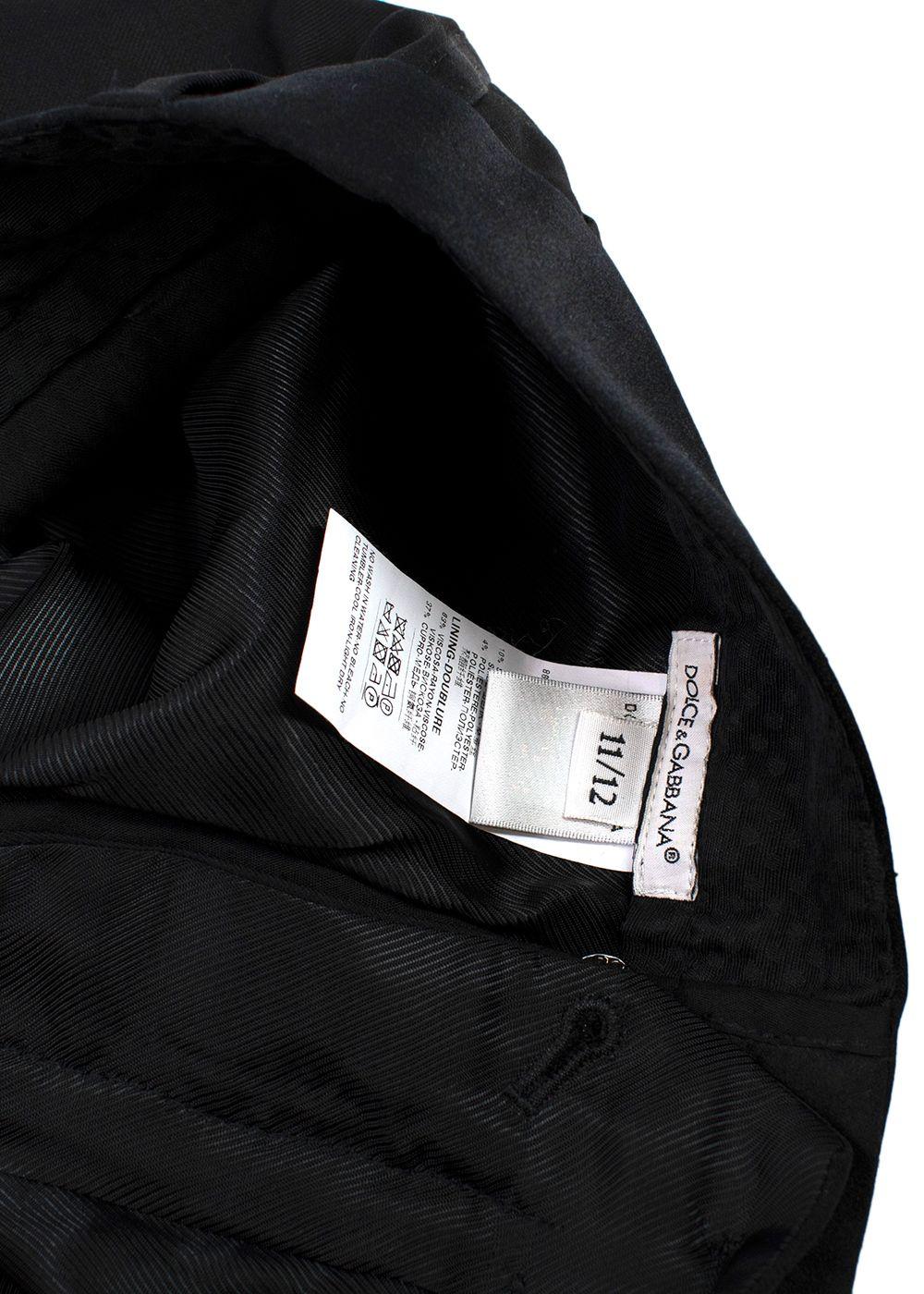 Dolce & Gabbana Black Kids 11/12Y Trousers