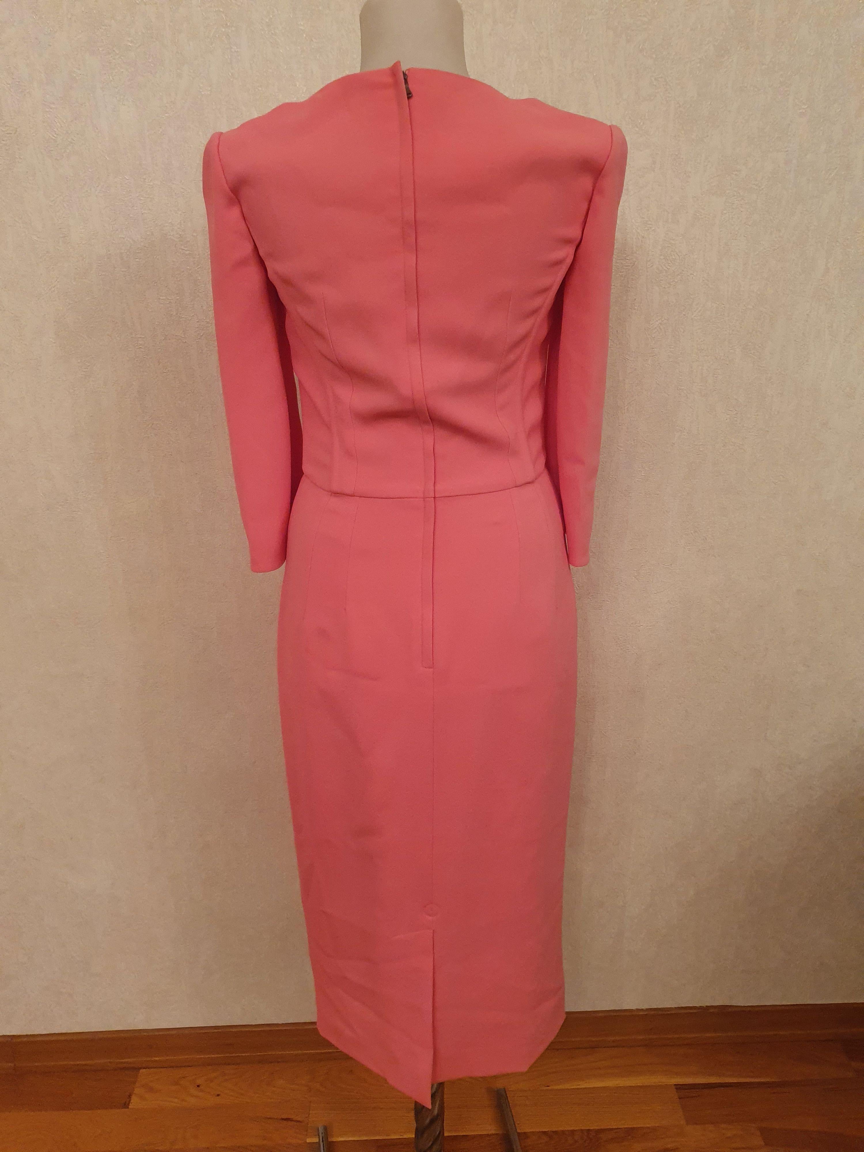 Pink Crepe Bustier Dress