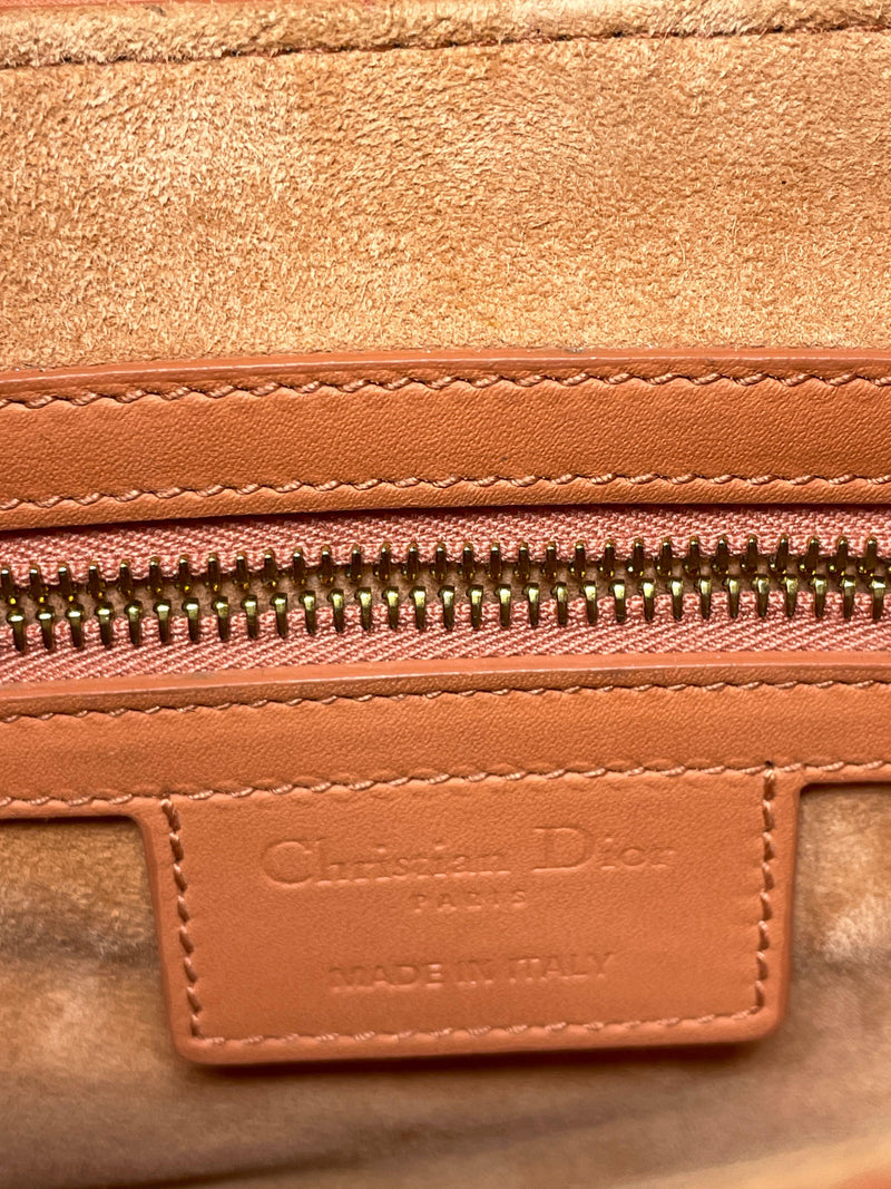 Dior Orange Medium Saddle Bag