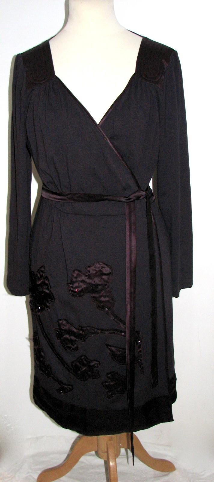 Alberta Ferretti purple wrap dress