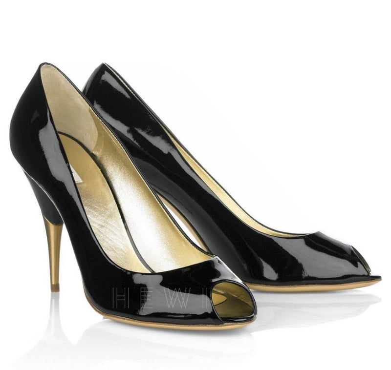 Miu Miu Peep-Toe Patent Pumps