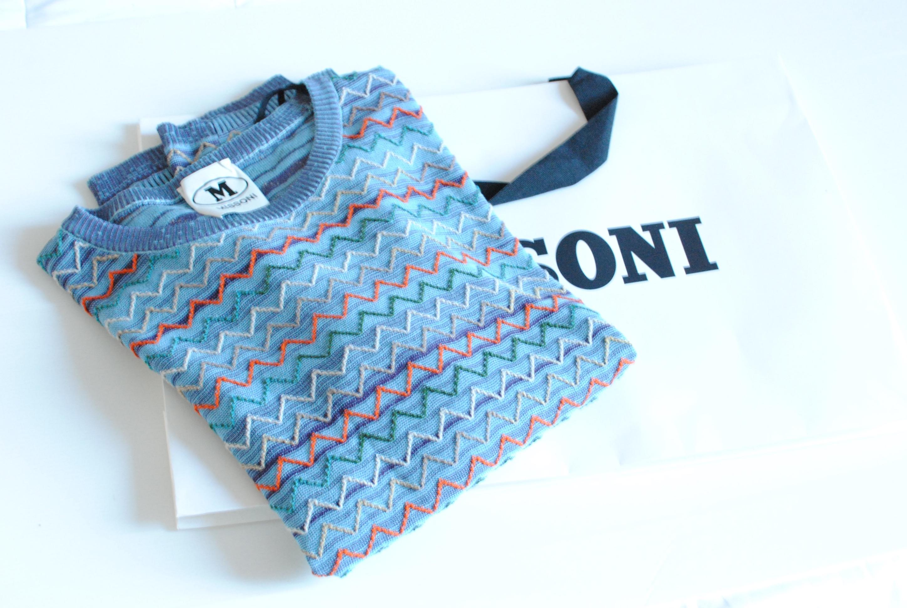 Missoni Blue ZigZag Top